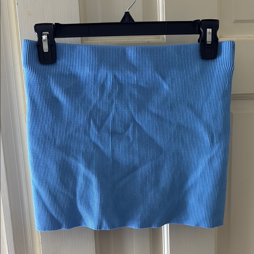 Zara Blue Mini Pencil Skirt for Resort Wear